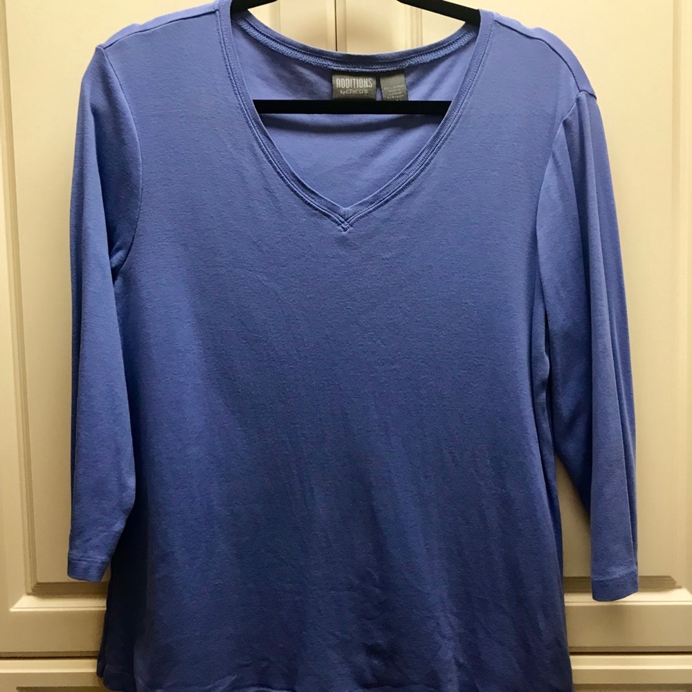 FINAL MARKDOWN-Chico’s V-neck Cotton Tee